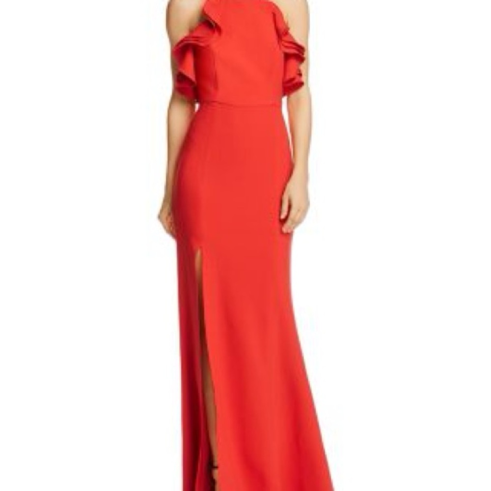 C/MEO Collective Strapless Red Gown